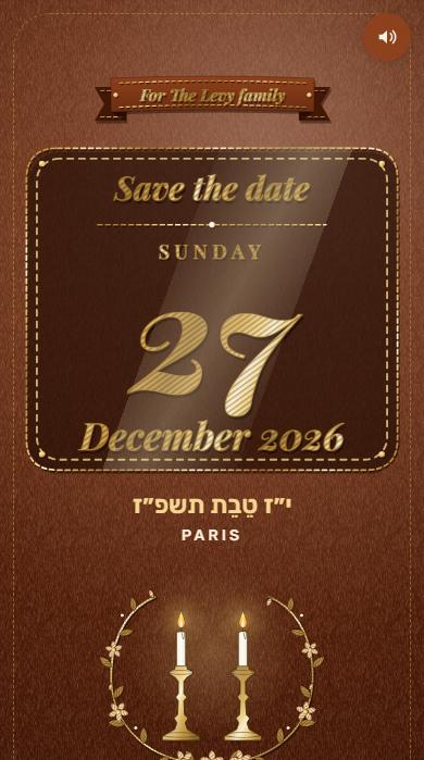The Embroidery save the date