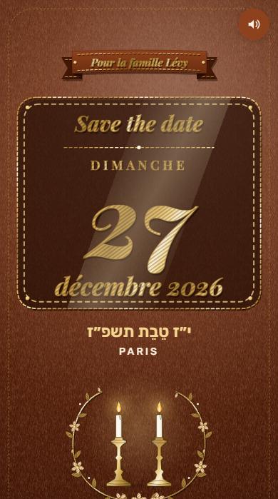 Le save-the-date du modèle Broderie