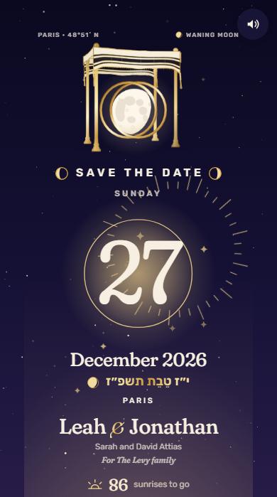 The The sky of the day save the date