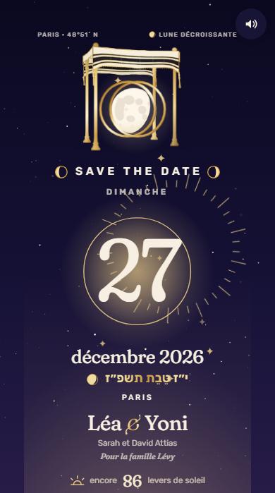 Le save-the-date du modèle Le ciel du jour