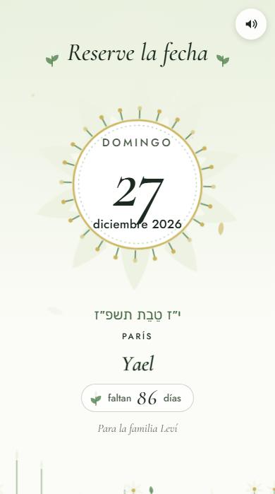 El save the date del diseño Floración