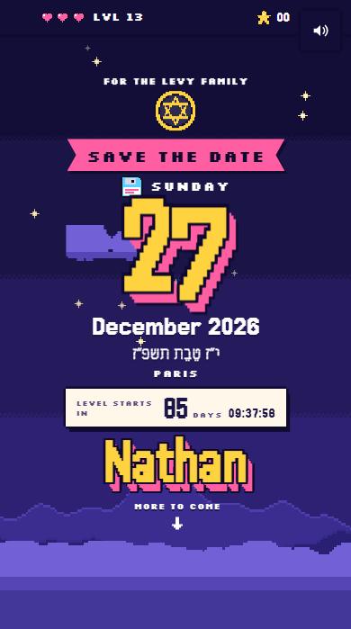 The Video game save the date