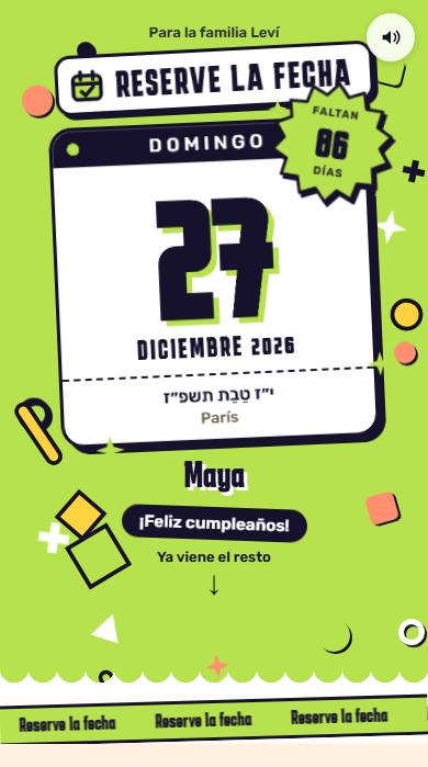 El save the date del diseño Alegría