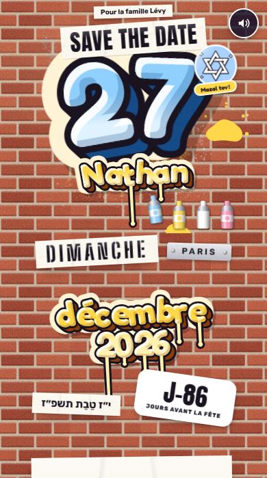 Le save-the-date du modèle Street art