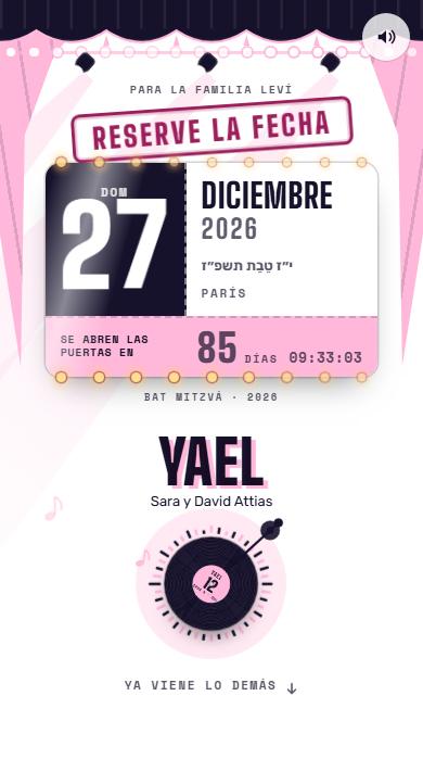 El save the date del diseño La gira