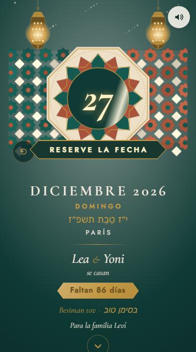 El save the date del diseño Zellige y faroles