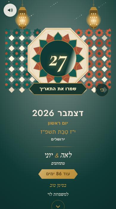 ״שמרו את התאריך״ בעיצוב זליג׳ ופנסים